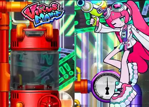 Crazy Virus slot game by Win Fast with colorful cartoon character and laboratory background