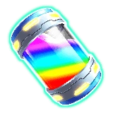 Virus Mania slot WILD symbol with colorful rainbow design from Win Fast online slot game